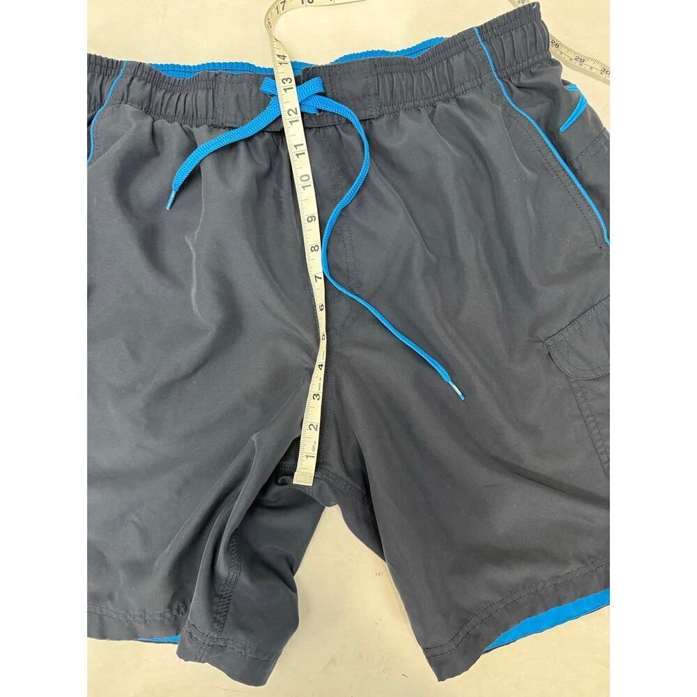 Speedo Swim Trunk Board Shorts Men's Large Navy Lined Drawstring Waist - Picture 5 of 9